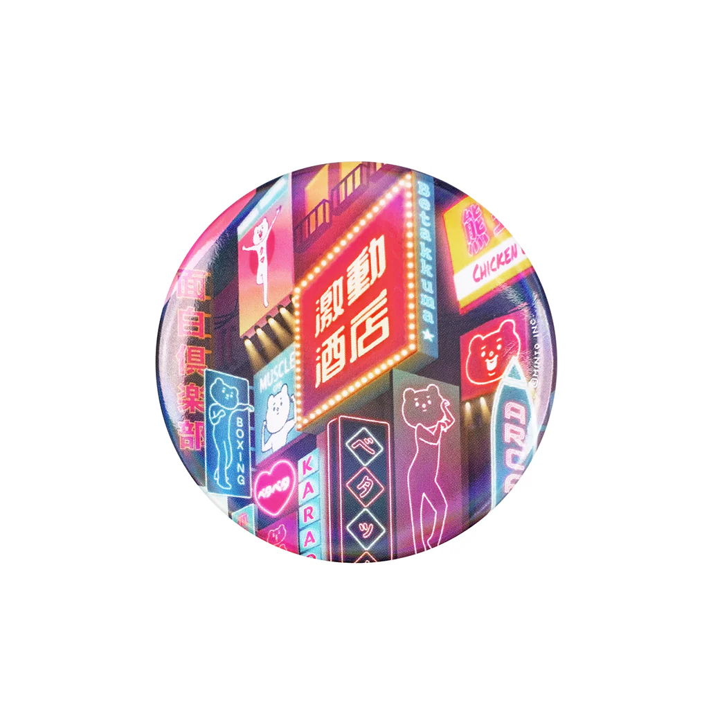 Betakkuma "Neon City" Pin Badge Set [3pcs in 1] - Image 3