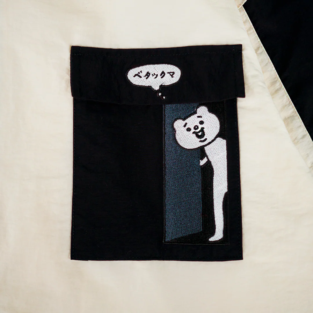 Betakkuma Greet & Meet Zip-Up Hoodie Jacket [Bicolor] [Nylon] - Image 3