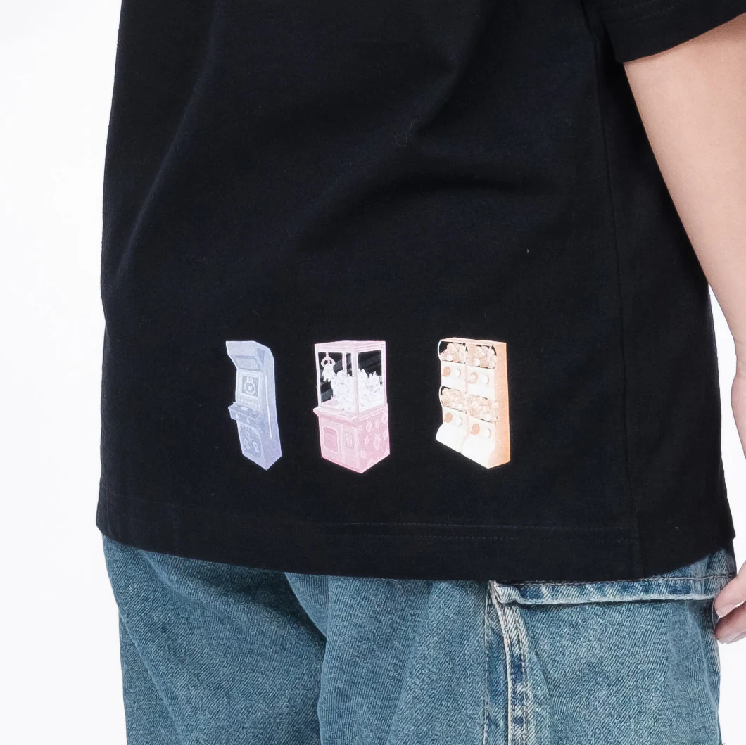 Usagyuuun "Let's Play" T-shirt [Oversized] [Black] - Image 5