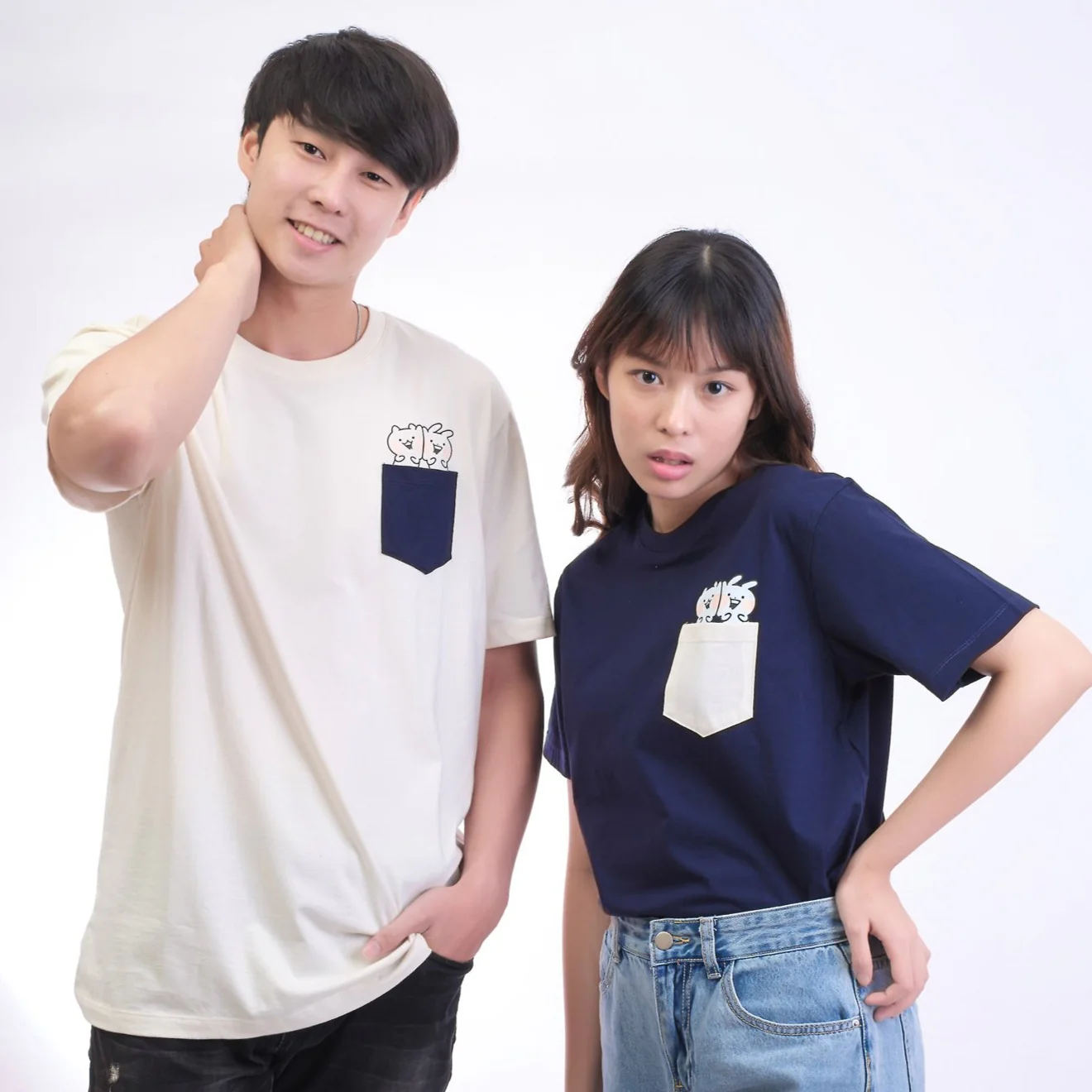 T-Shirt Usagyuuun Duo Navy - Image 6